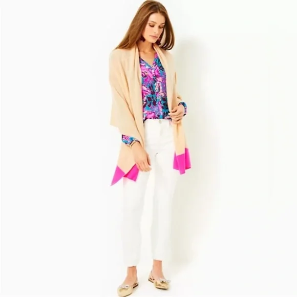 Lilly Pulitzer Lanelle 100% cashmere wrap - Picture 3 of 3